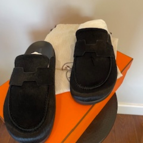 ❌ SOLD!❌ - HERMES- Go Mule in moire calfskin Black- size 38 - Picture 4 of 7